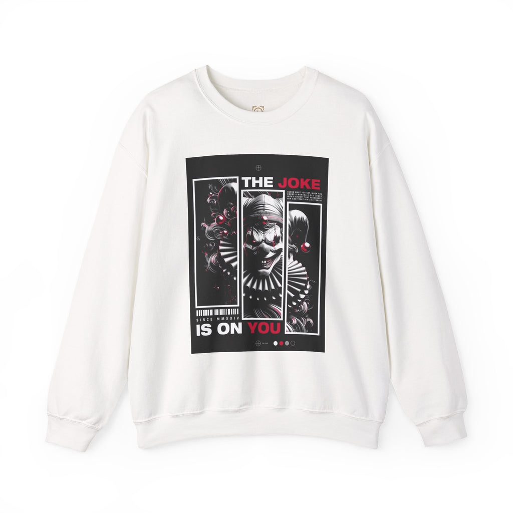 Creepy Clown "The Joke Is On You" Crewneck Sweatshirt