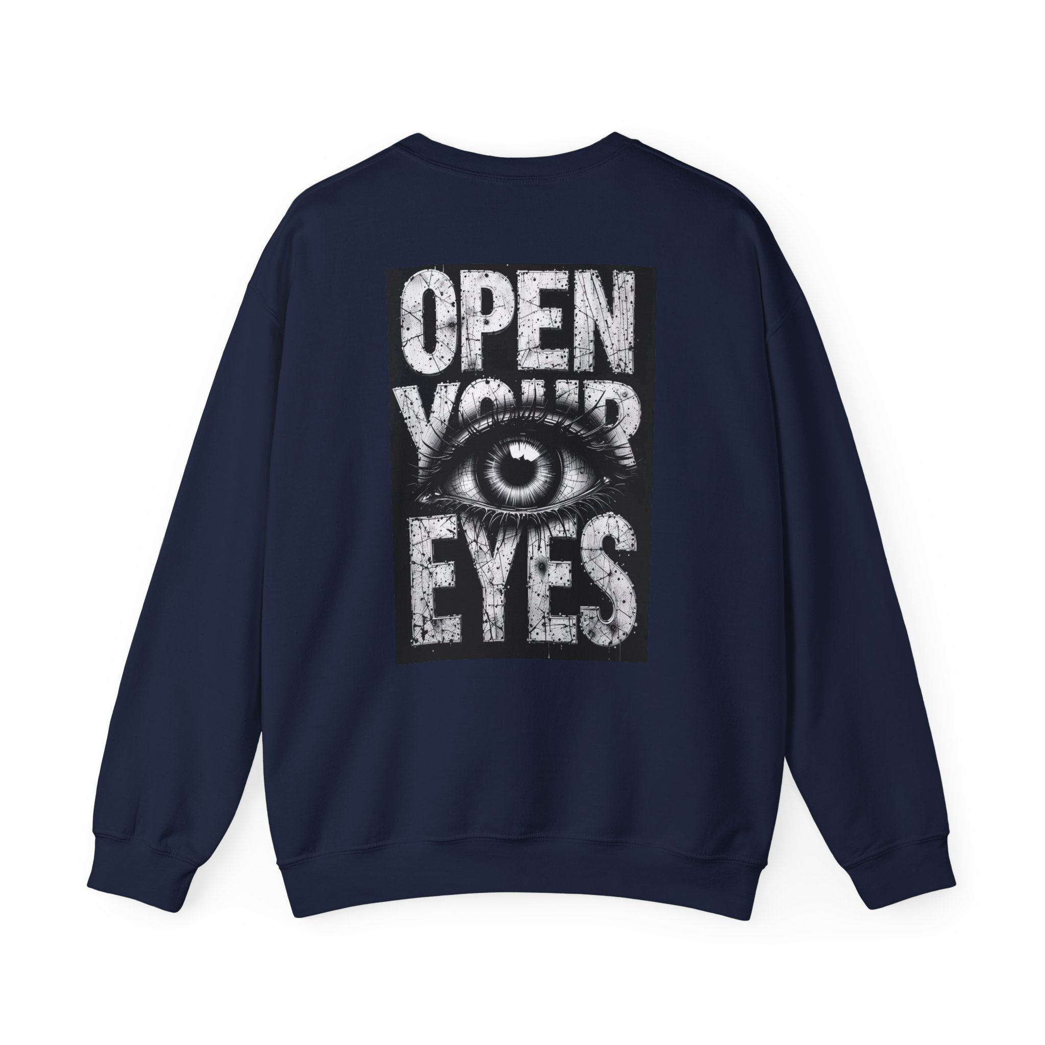 Open Your Eyes Crewneck Sweatshirt — Graphic Eye Design