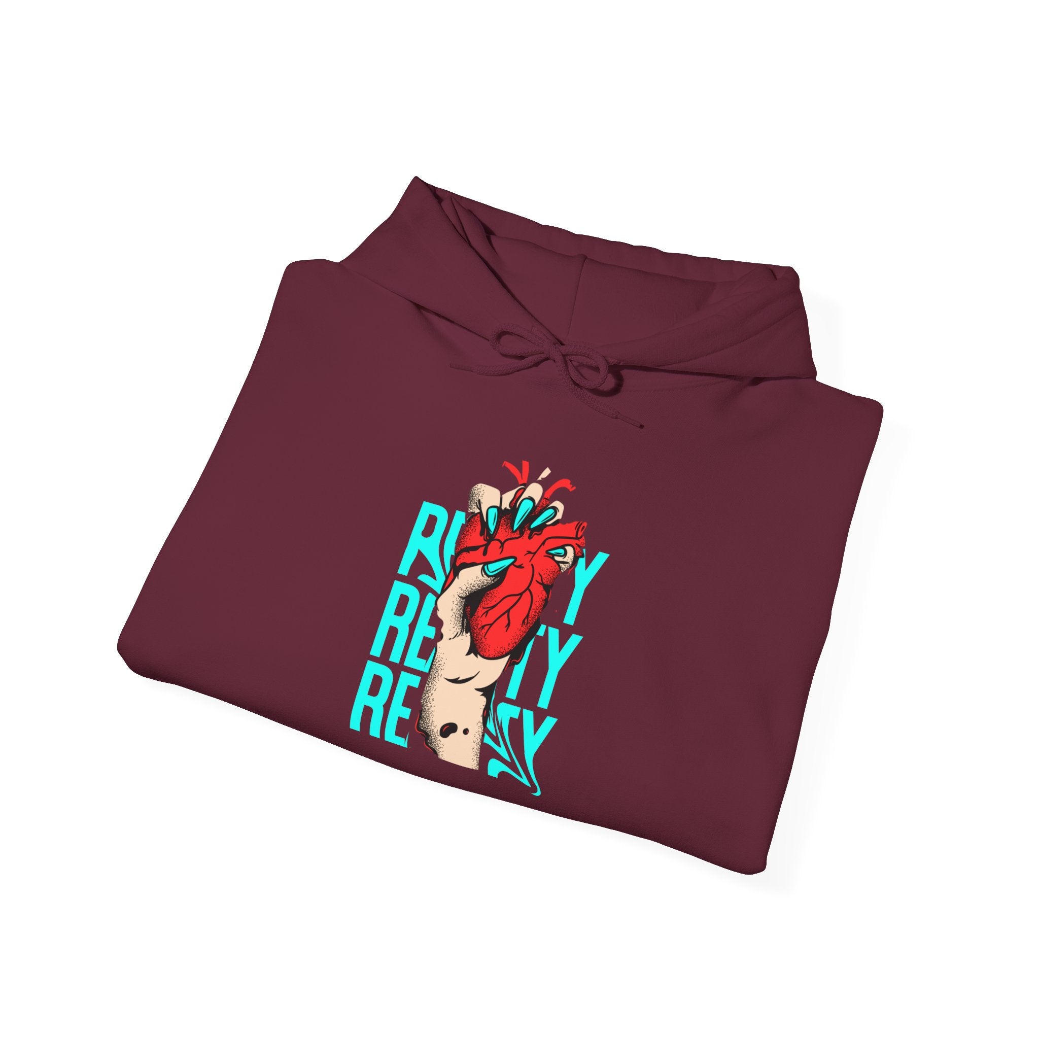 Heart in Hand Hoodie — 'Ready' Graphic Pullover