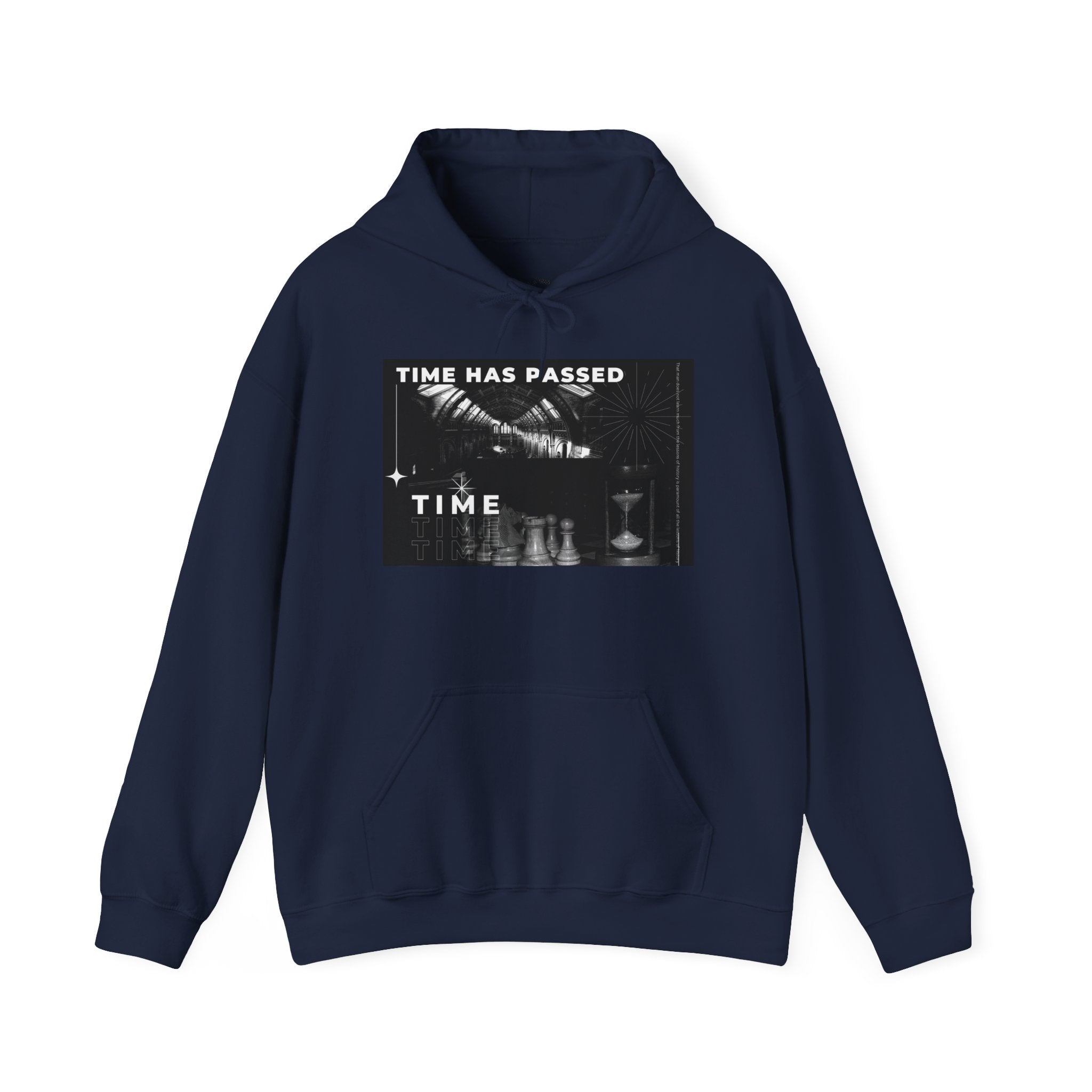 Time Has Passed Hoodie — Vintage Chess Graphic Hooded Sweatshirt