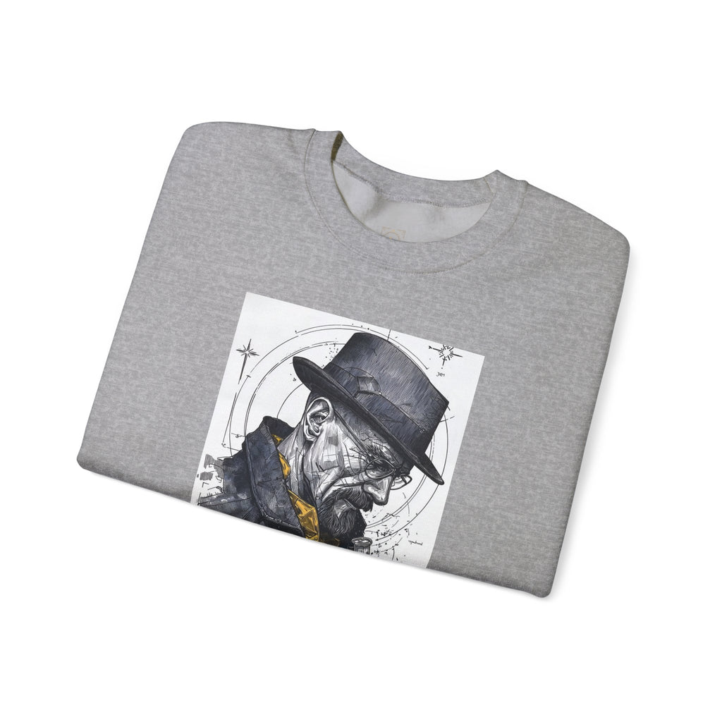 Crewneck Sweatshirt — Heisenberg Portrait with Blue Crystal Art