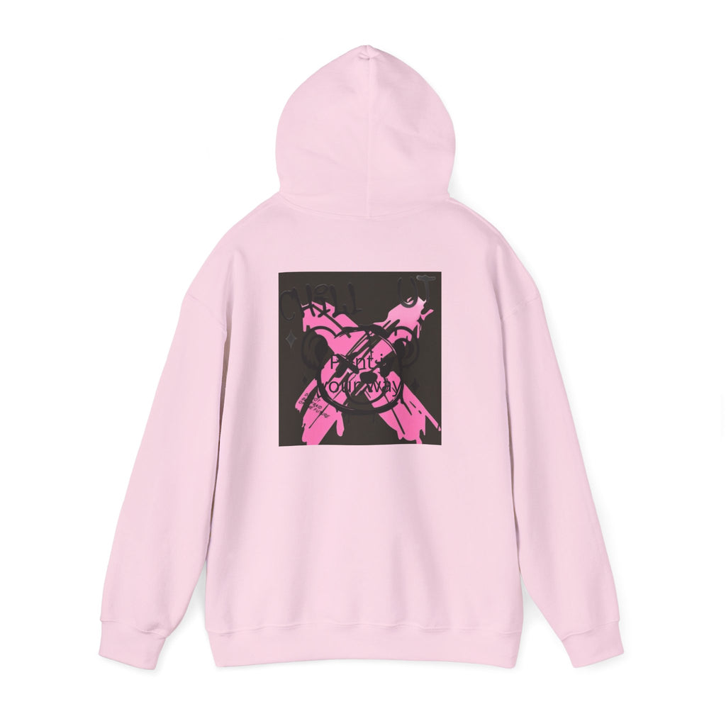 Crossed Guns Hoodie – Pink Retro Graphic Hooded Sweatshirt