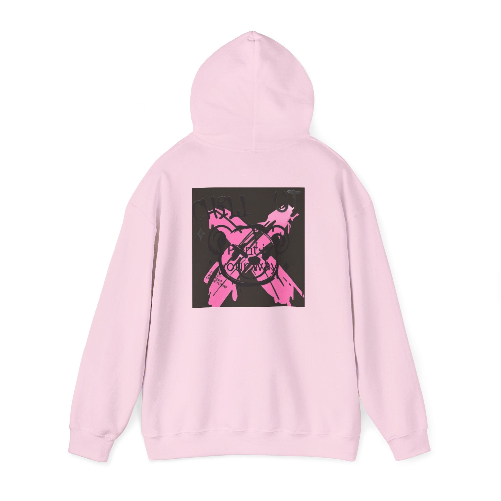 Crossed Guns Hoodie – Pink Retro Graphic Hooded Sweatshirt