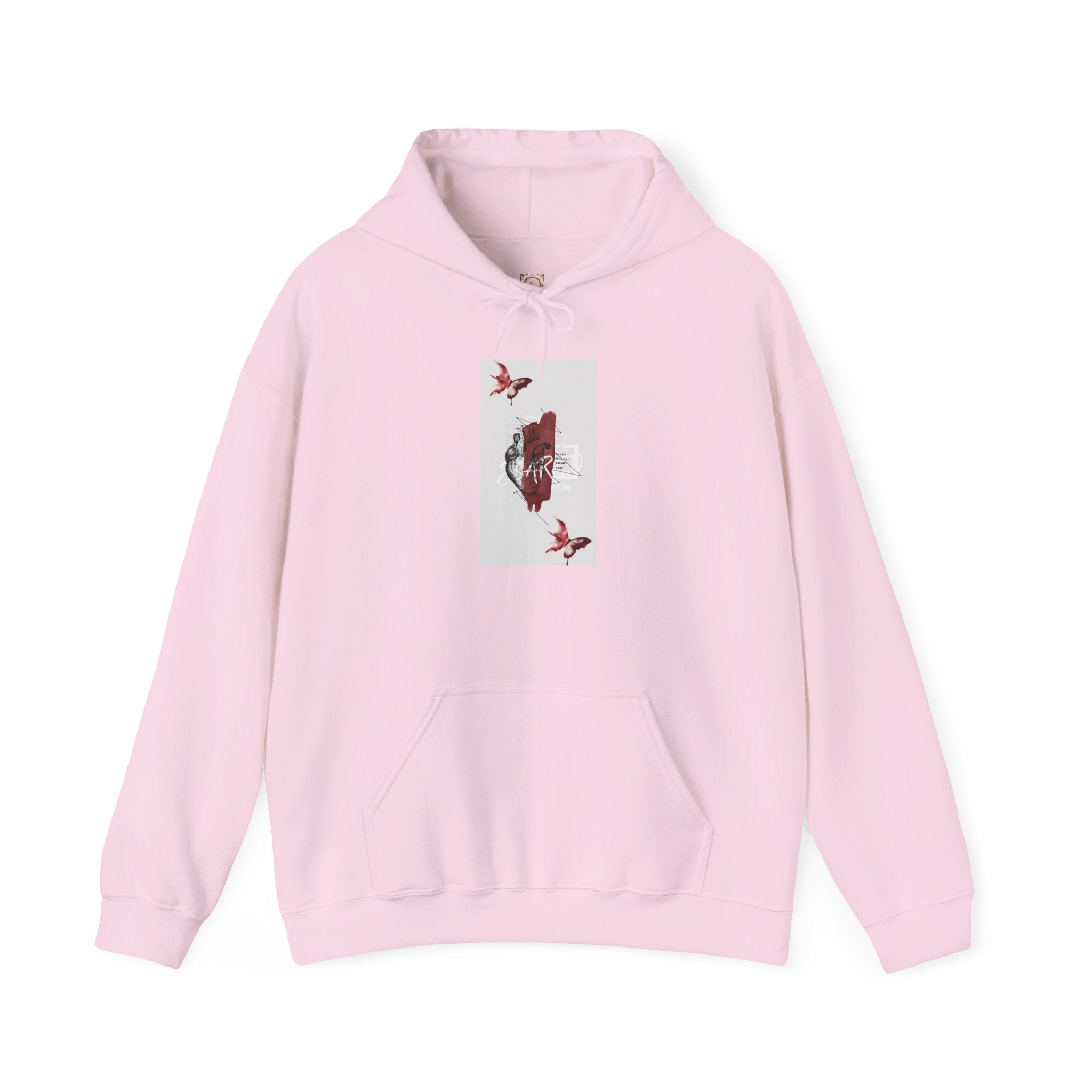 Hoodie — Romantic Red Rose & Butterflies Graphic Hoodie