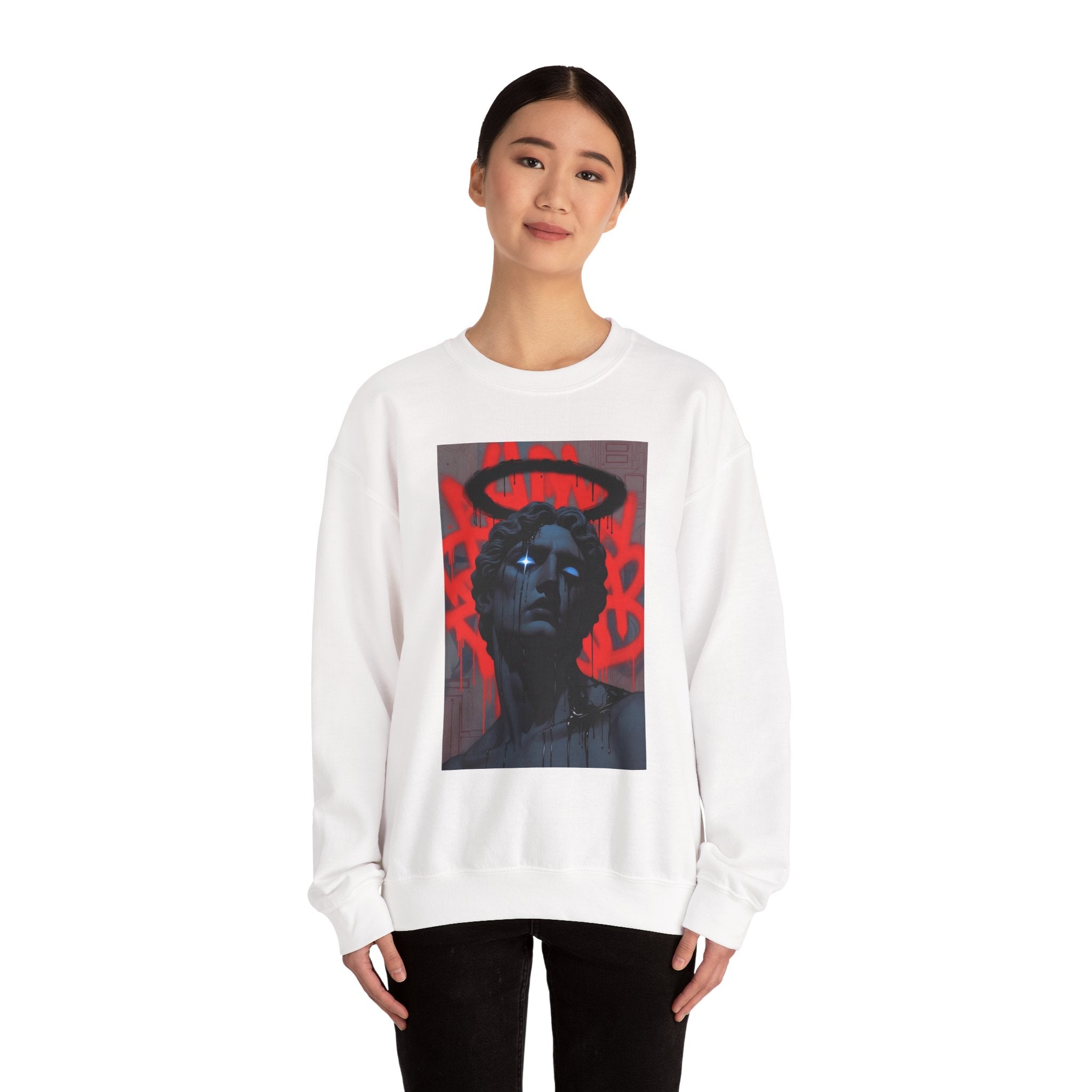 Street Art Statue Crewneck Sweatshirt