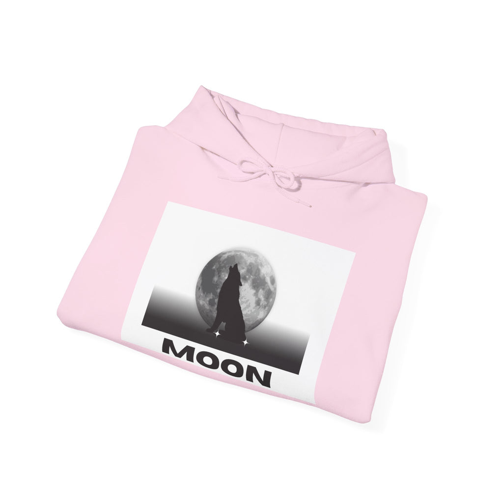 Moon Wolf Hoodie - Silhouette Moon Graphic Sweatshirt
