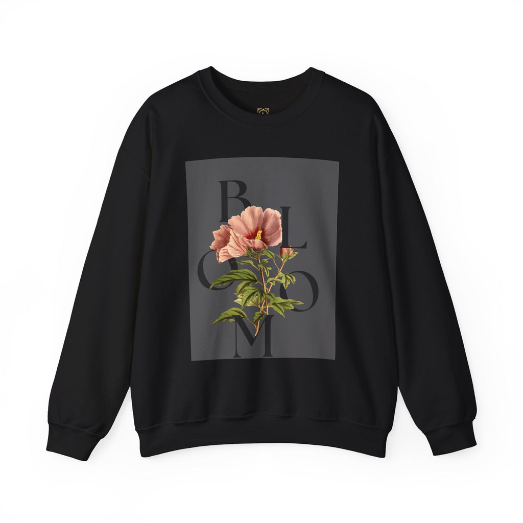Floral Bloom Sweatshirt — Vintage Pink Flower Graphic Crewneck