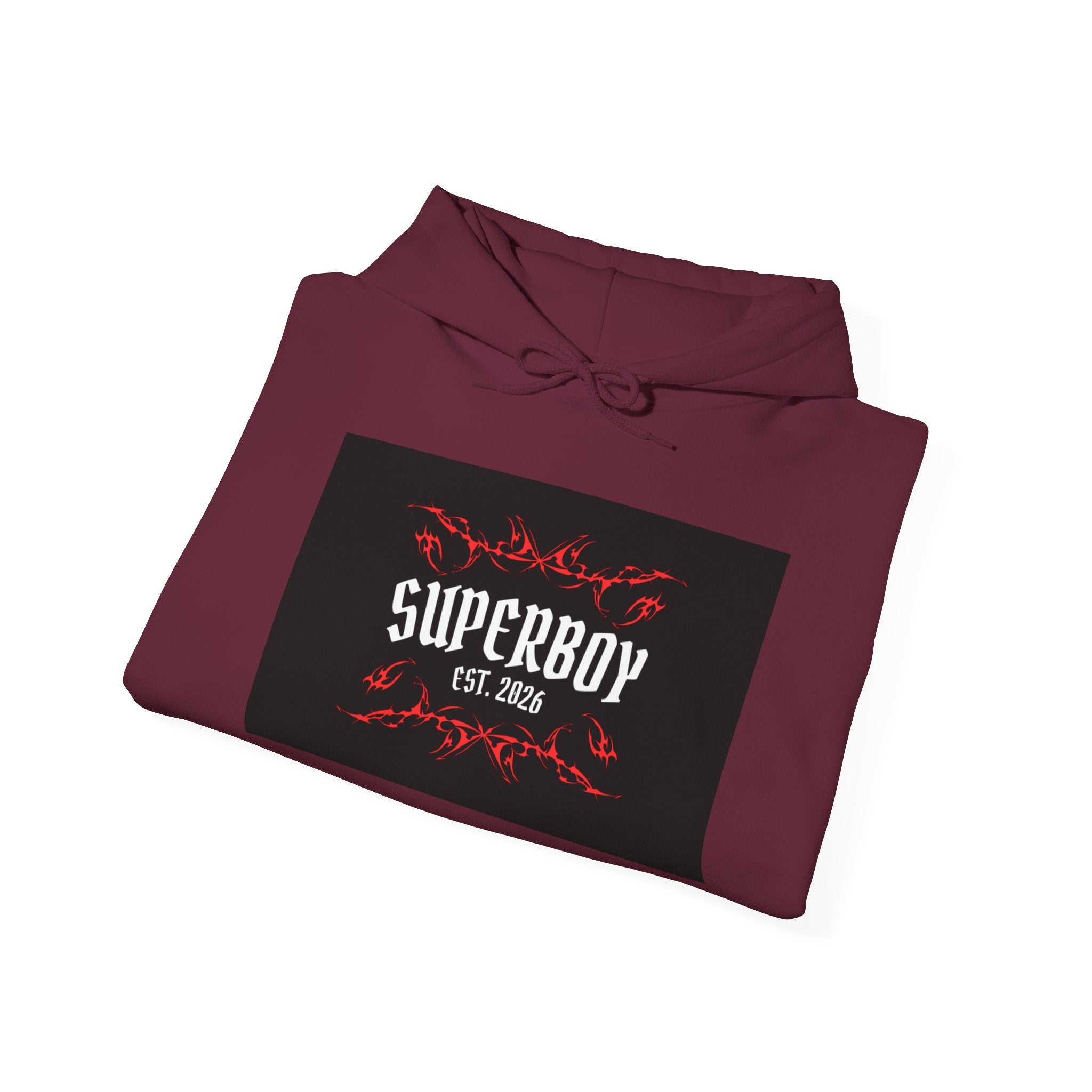 Superboy Hoodie — Vintage Crest 'Superboy Est. 2026' Graphic Pullover