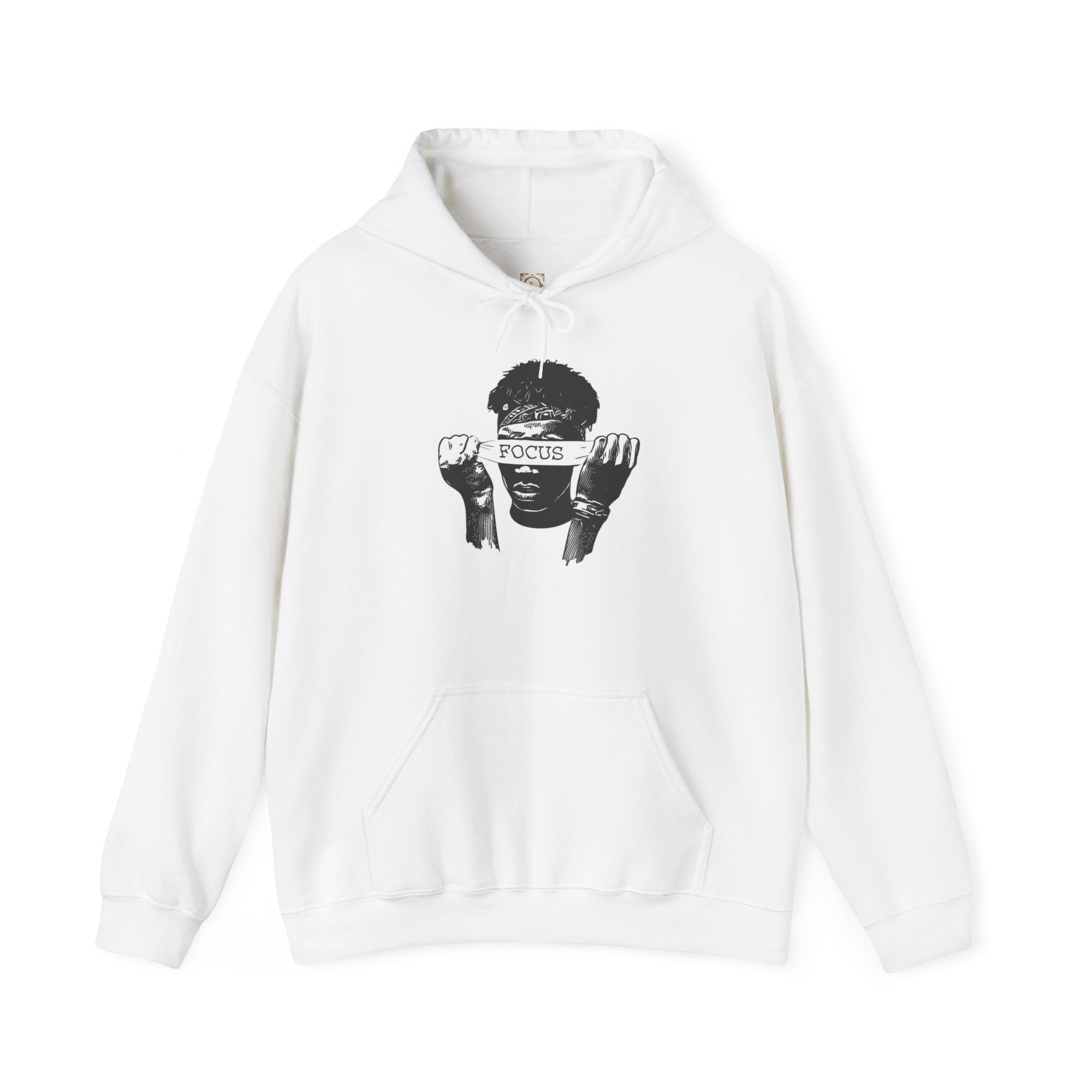 Focus Graphic Hoodie — Monochrome Motivational Streetwear