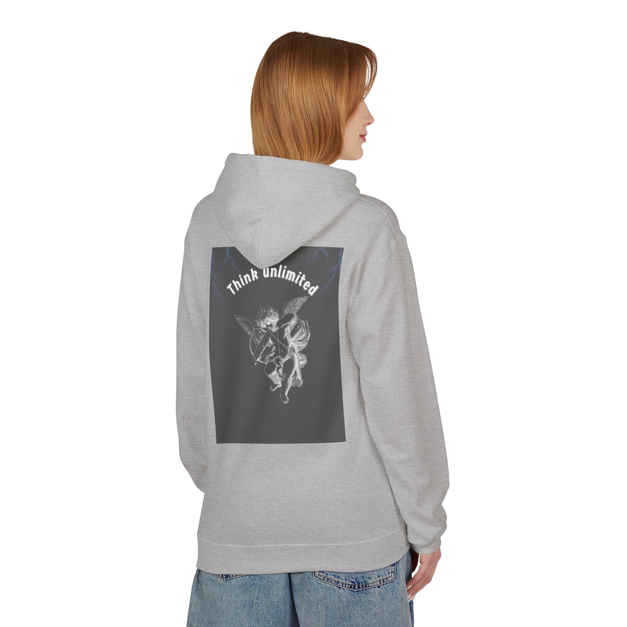 Think Unlimited Hoodie — Inspirational Angel Graphic Pullover