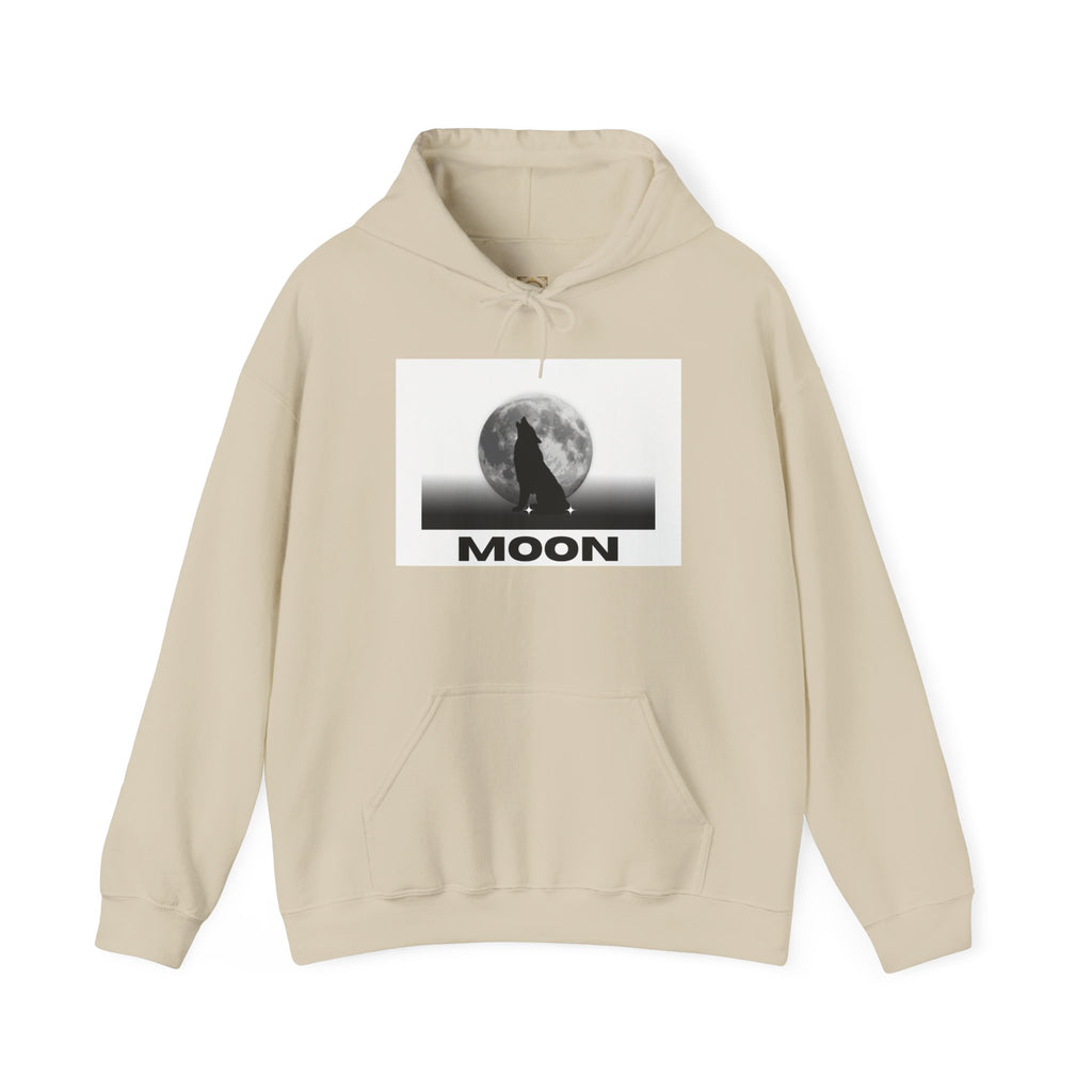 Moon Wolf Hoodie - Silhouette Moon Graphic Sweatshirt
