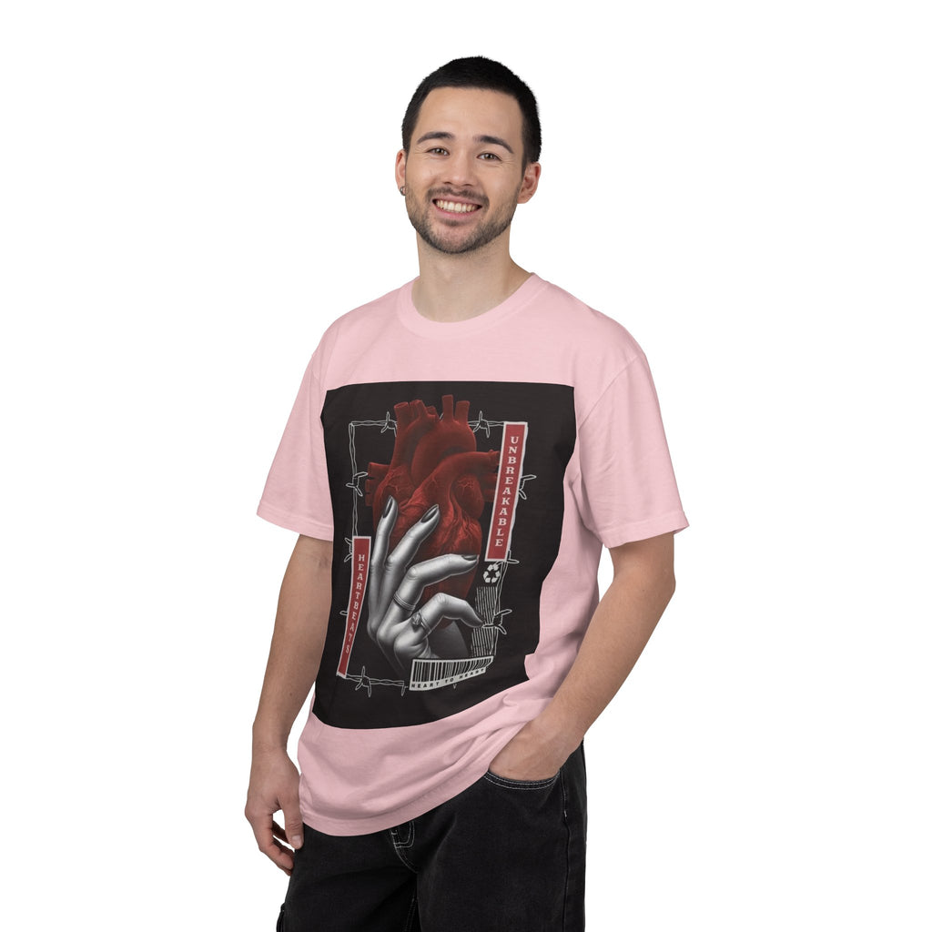 Graphic Heart & Hand T‑Shirt — 'Heartbeat' Gothic Streetwear Tee