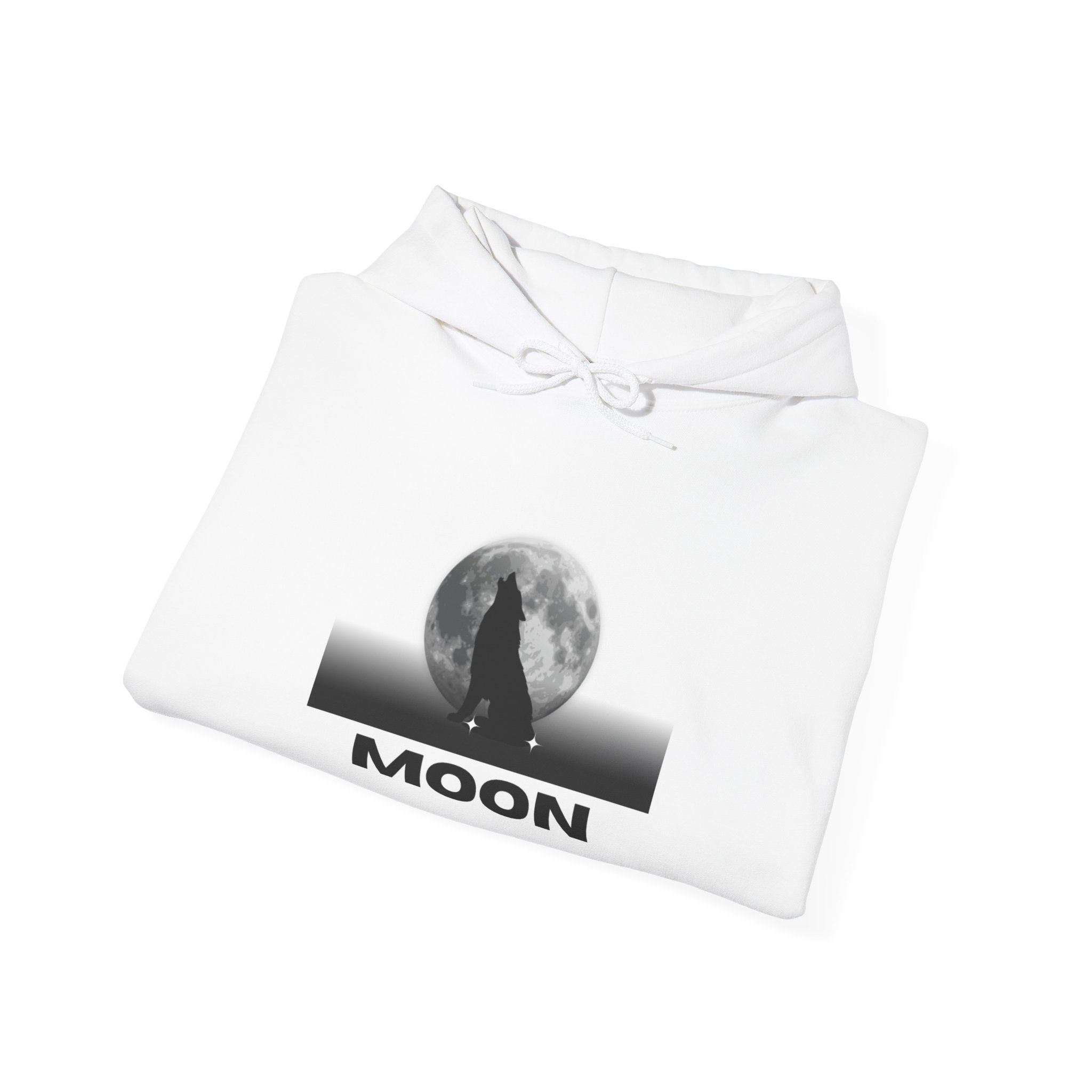 Moon Wolf Hoodie - Silhouette Moon Graphic Sweatshirt