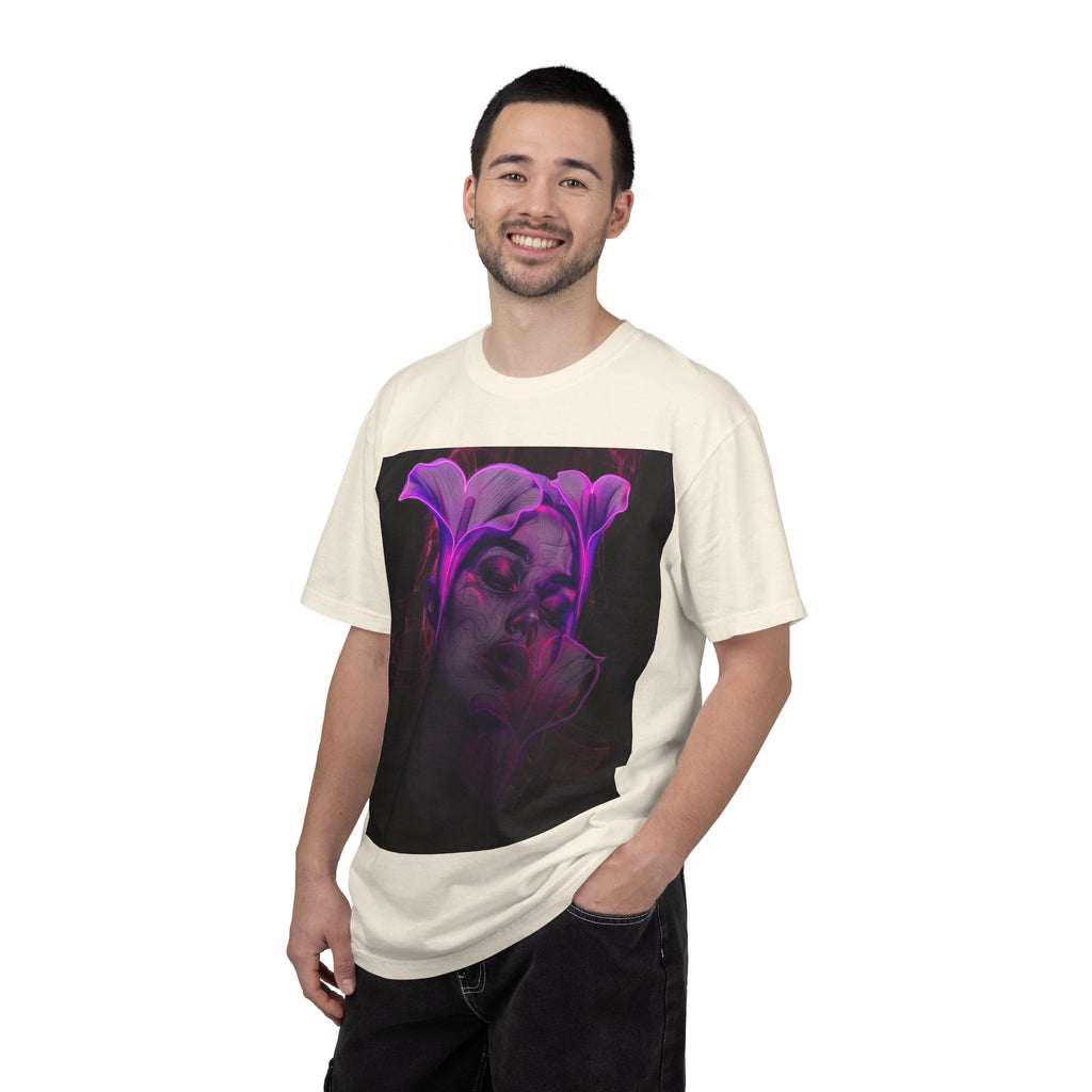 Mystic Purple Portrait T‑Shirt — Legaciess Logo Back