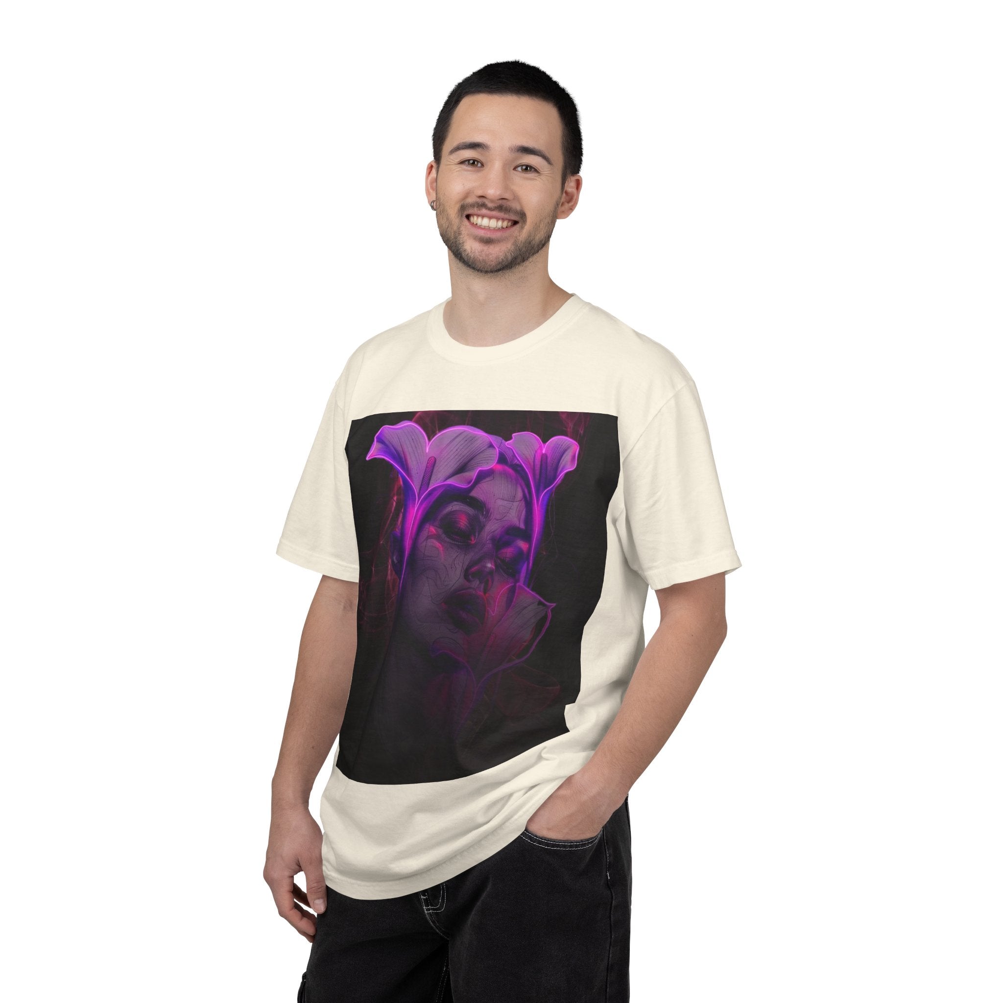 Mystic Purple Portrait T‑Shirt — Legaciess Logo Back