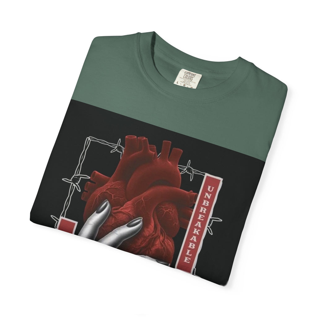 Graphic Heart & Hand T‑Shirt — 'Heartbeat' Gothic Streetwear Tee