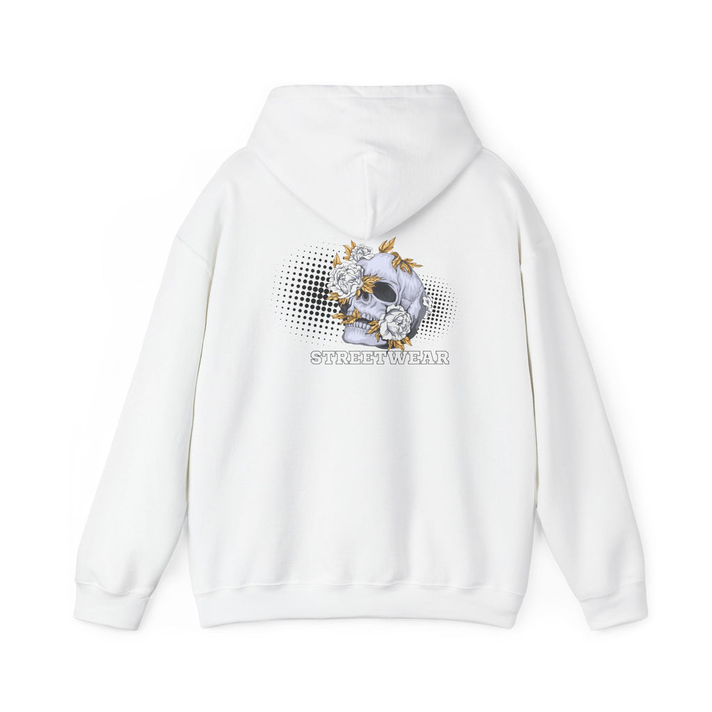 Floral Skull Hoodie — Vintage Botanical Skull Graphic Sweatshirt