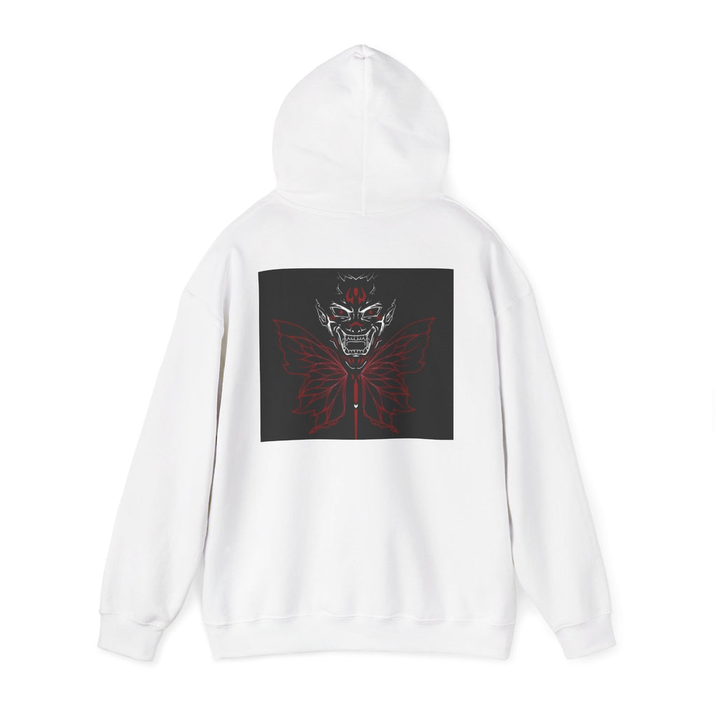 Demonic Butterfly Hoodie - Dark Gothic Skull Winged Design