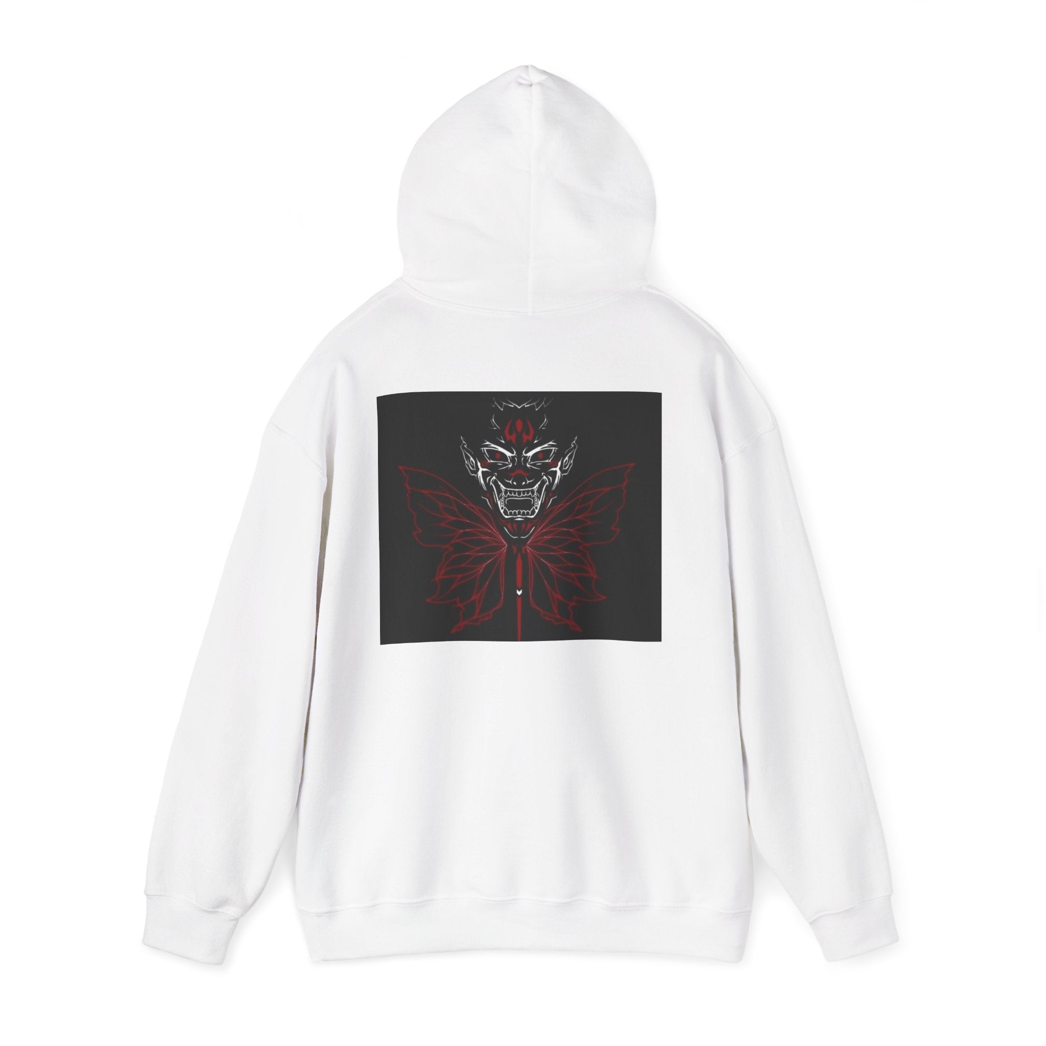 Demonic Butterfly Hoodie - Dark Gothic Skull Winged Design