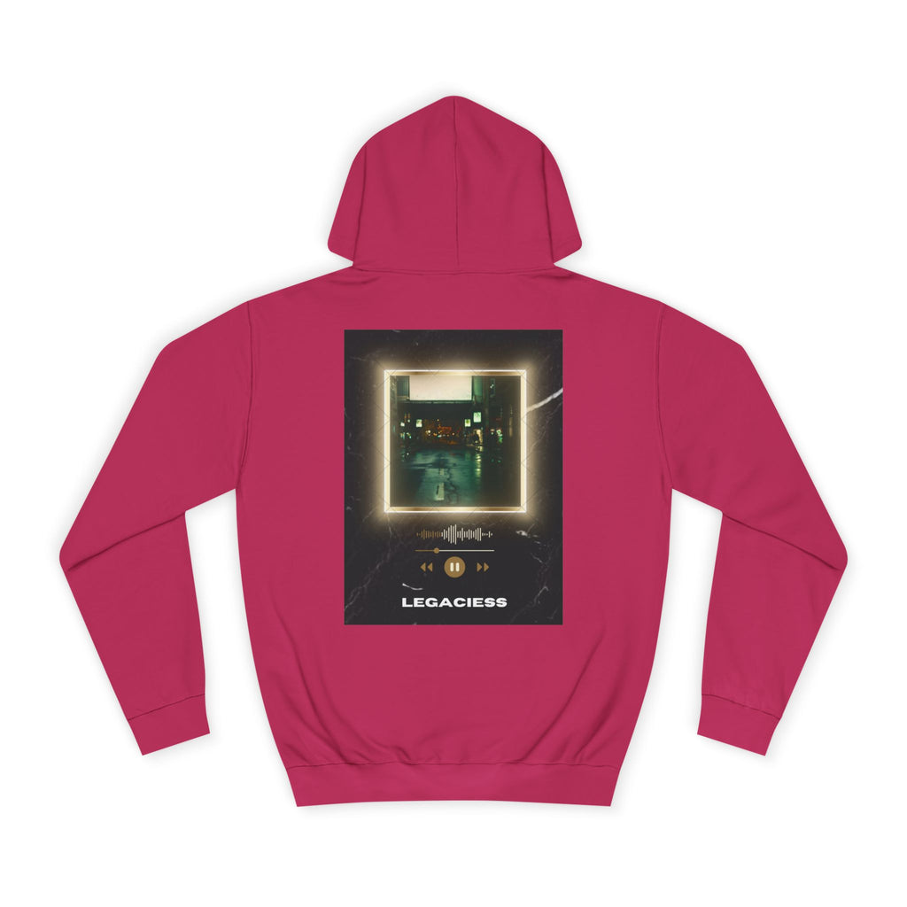 College Hoodie — Retro Neon Square Album Art Design