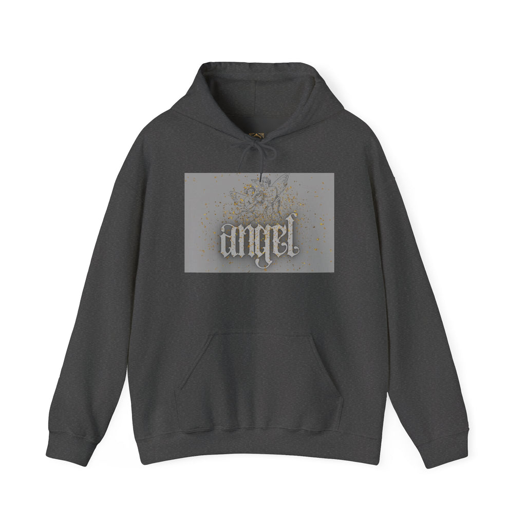 Angel Gothic Hoodie — White Graphic Hooded Sweatshirt