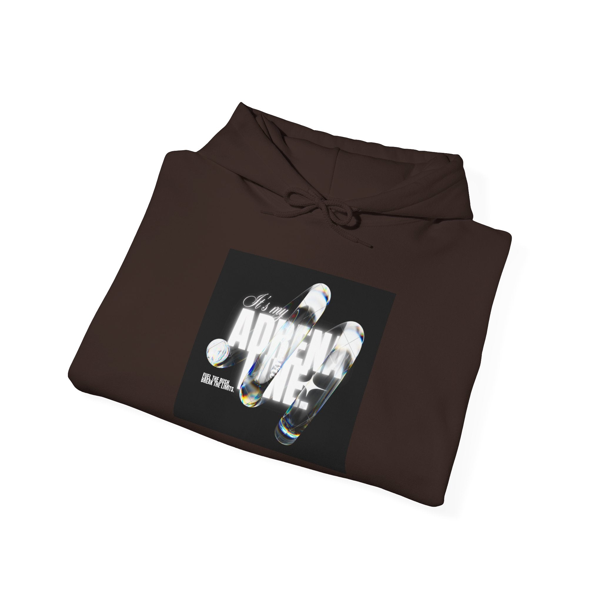Bubble Text 'Adrenaline' Graphic Hoodie — Urban Streetwear Pullover