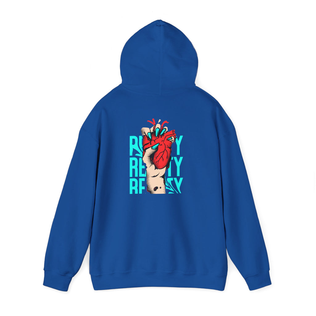 Heart in Hand Hoodie — 'Ready' Graphic Pullover