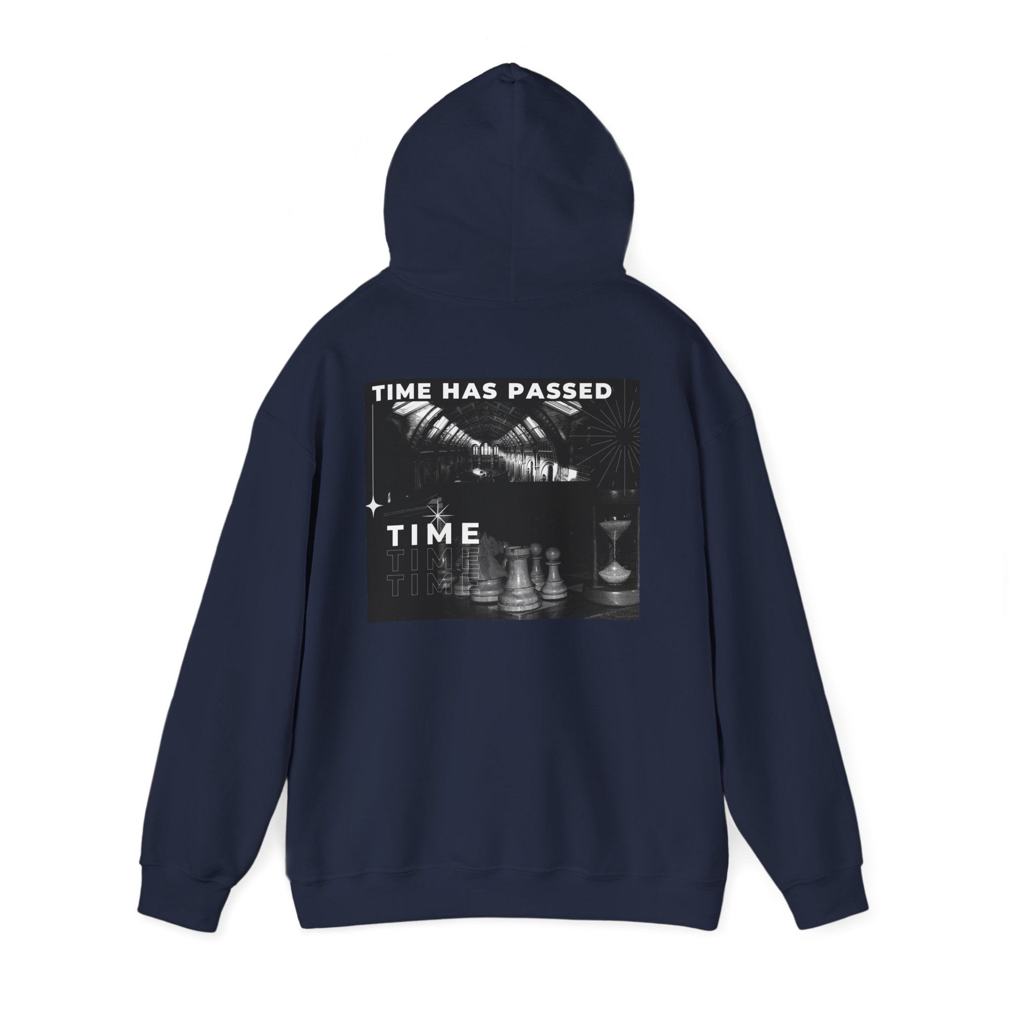 Time Has Passed Hoodie — Vintage Chess Graphic Hooded Sweatshirt