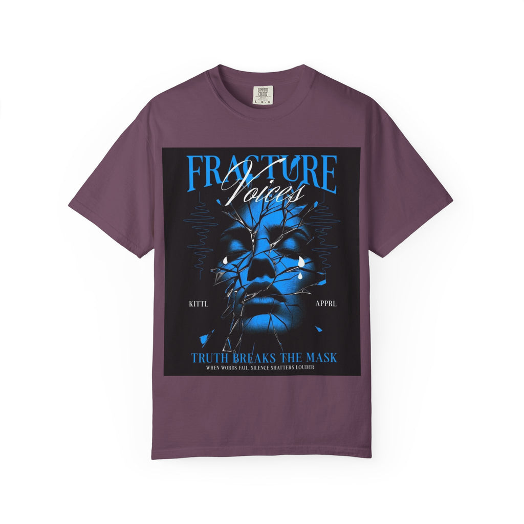 Graphic T-Shirt — "Fracture Voices" Blue Face Design (Back "Legaciess" Logo)