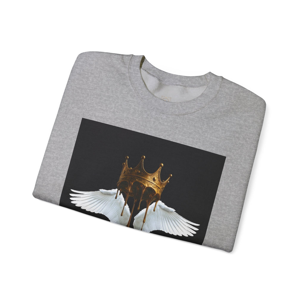 Angel Wings & Dripping Crown Crewneck Sweatshirt