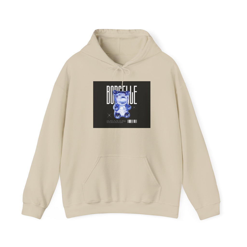 Boglebear Graphic Hoodie — Retro Blue Bear Design