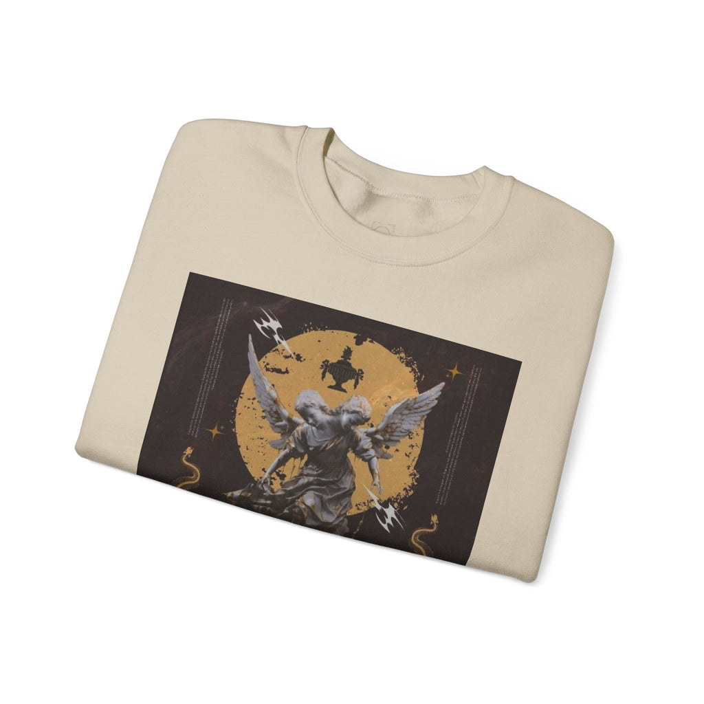 Crewneck Sweatshirt — Vintage Angel Graphic "Forgiven" Streetwear