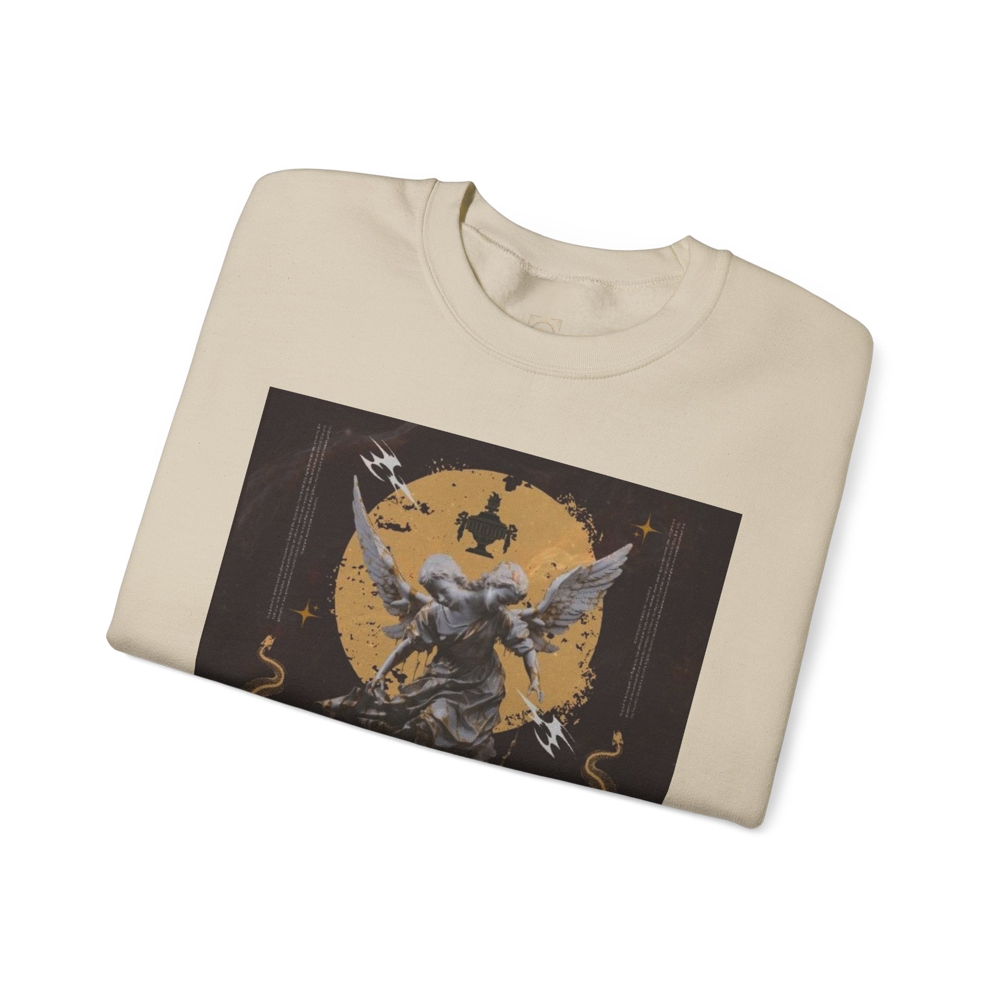 Crewneck Sweatshirt — Vintage Angel Graphic "Forgiven" Streetwear