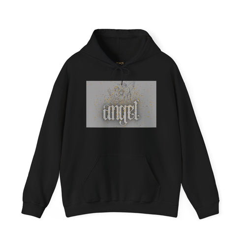 Angel Gothic Hoodie — White Graphic Hooded Sweatshirt