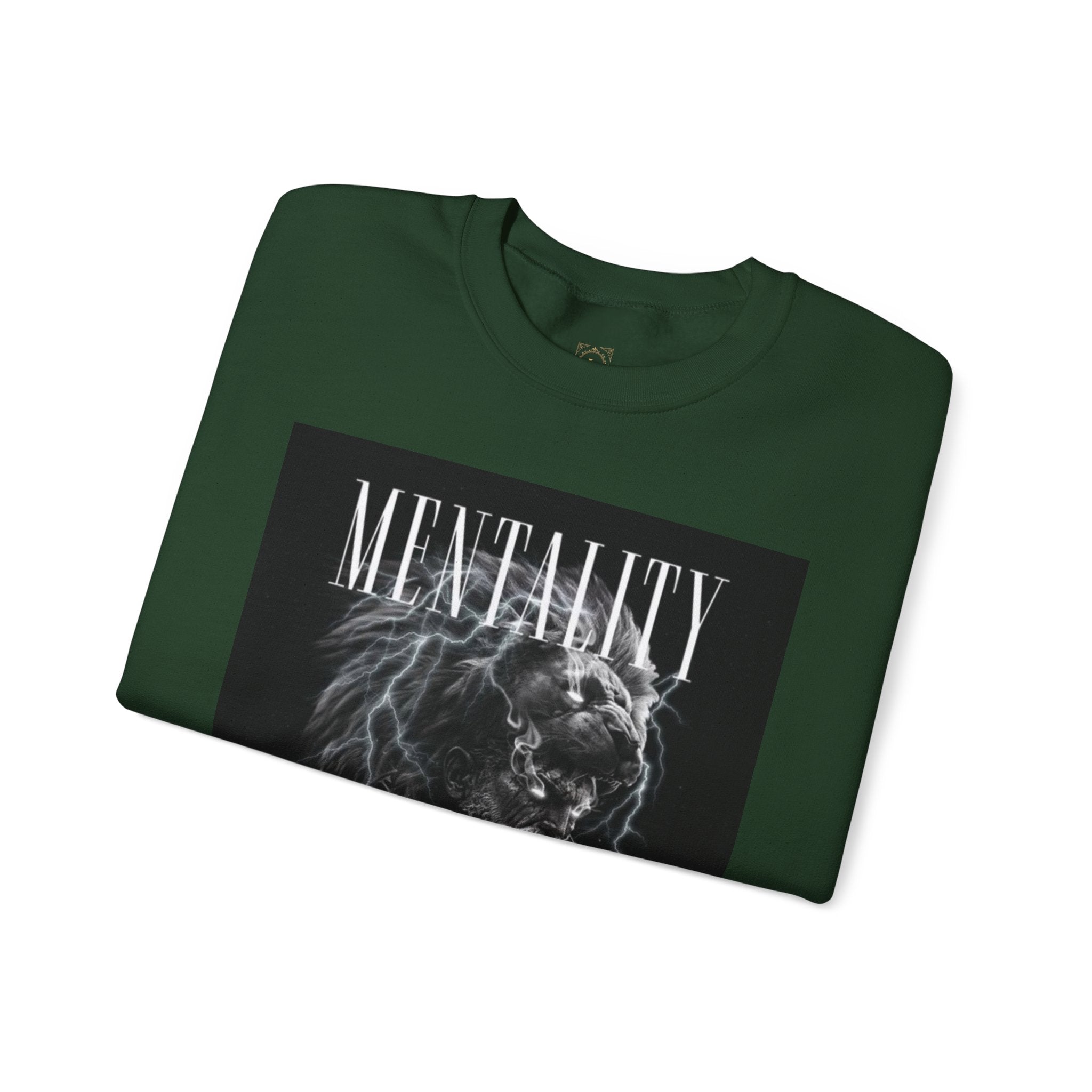 Crewneck Sweatshirt — 'MENTALITY' Lion Graphic | LEGACiESS Back Logo