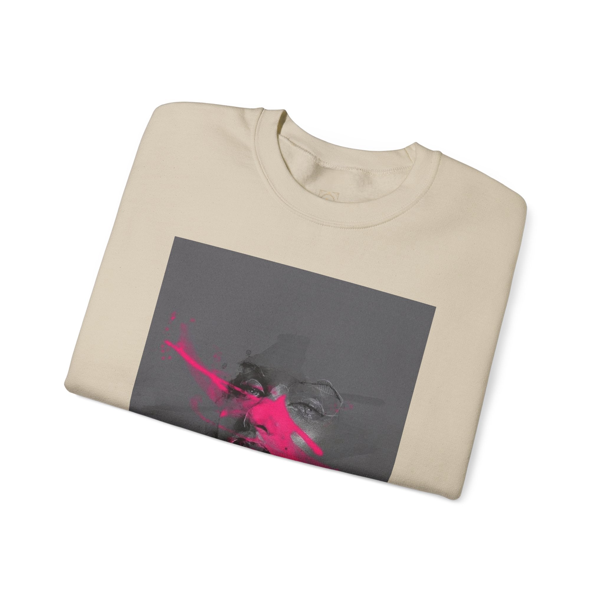Graphic Sweatshirt — 'Out of This World' Neon Portrait Crewneck