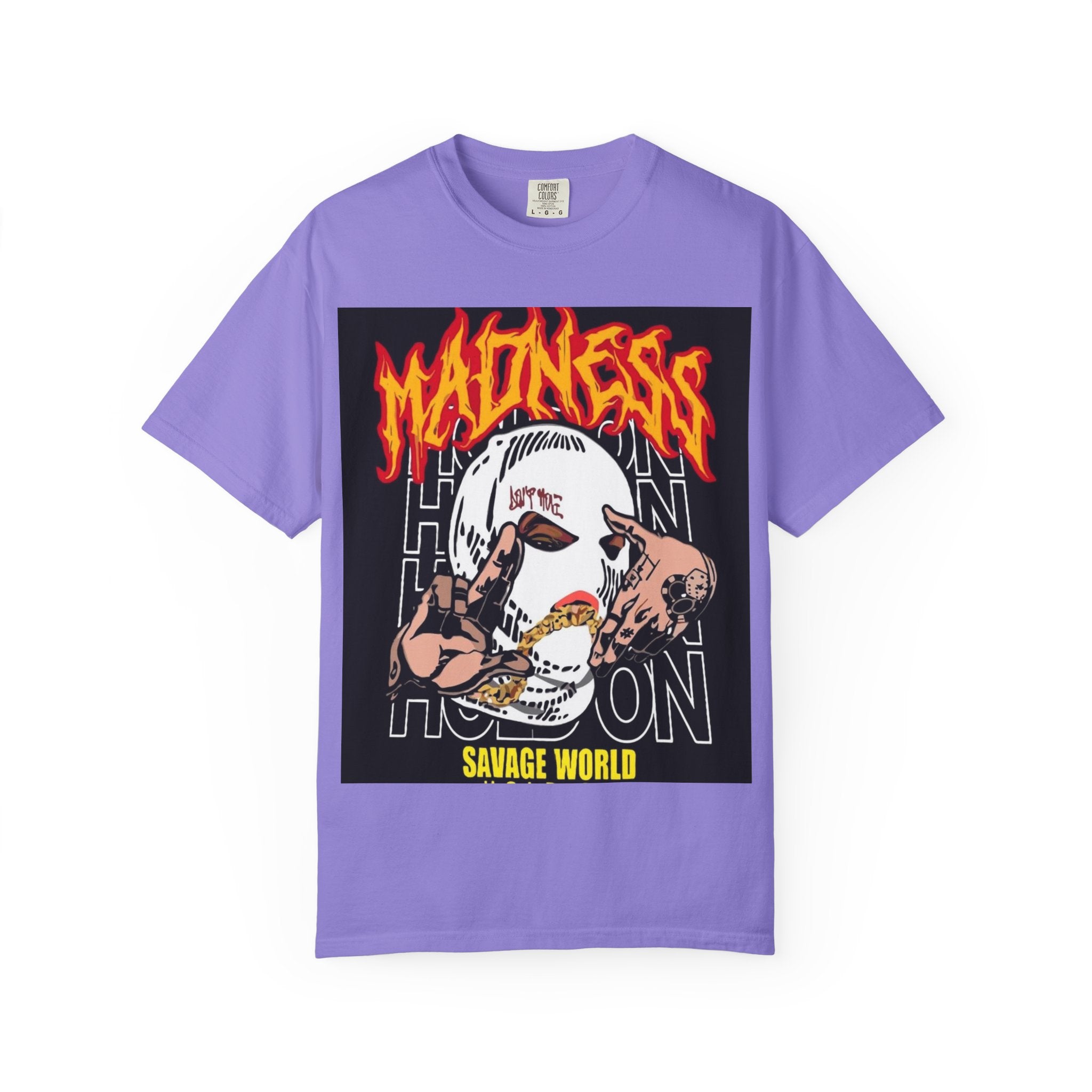 Madness Skull Graphic T-Shirt — Savage World Streetwear Tee