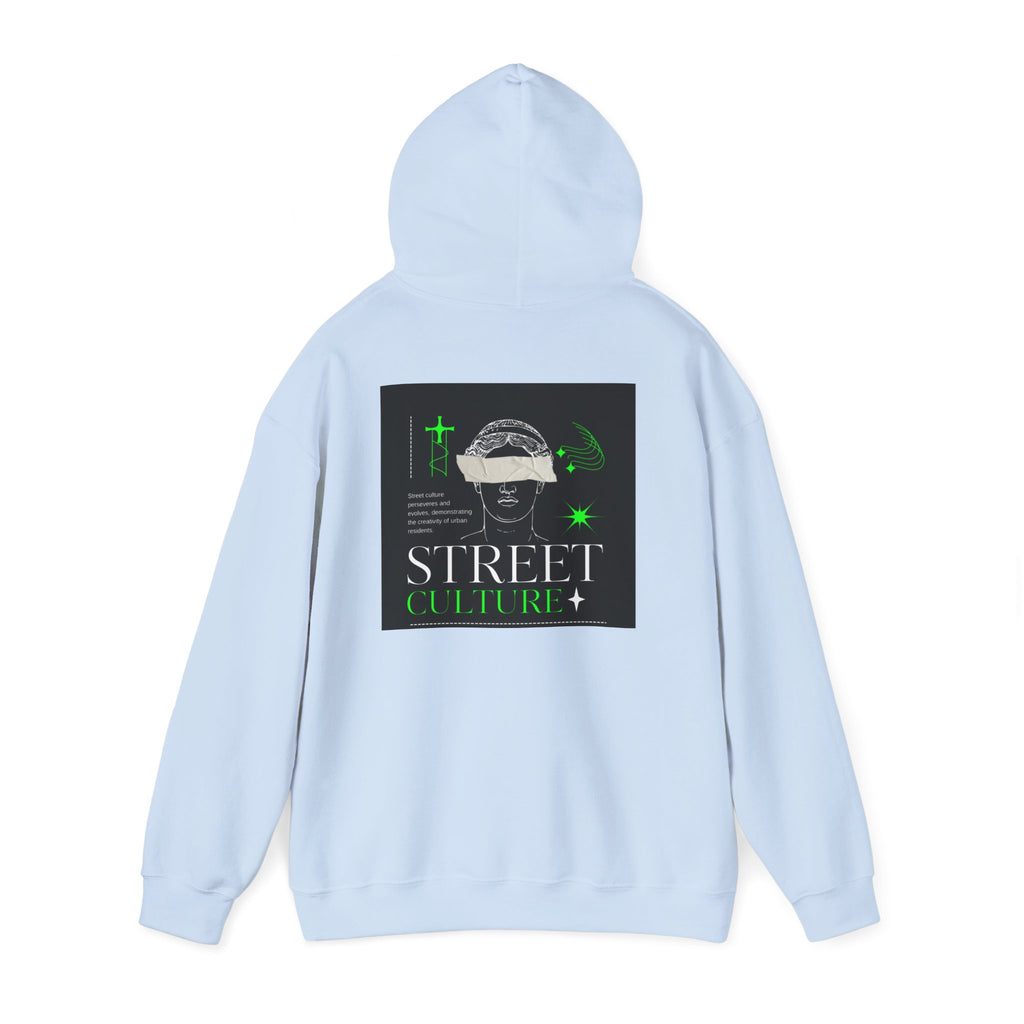 Street Culture Hoodie — Neon Green Graphic Urban Skull Sweatshirt