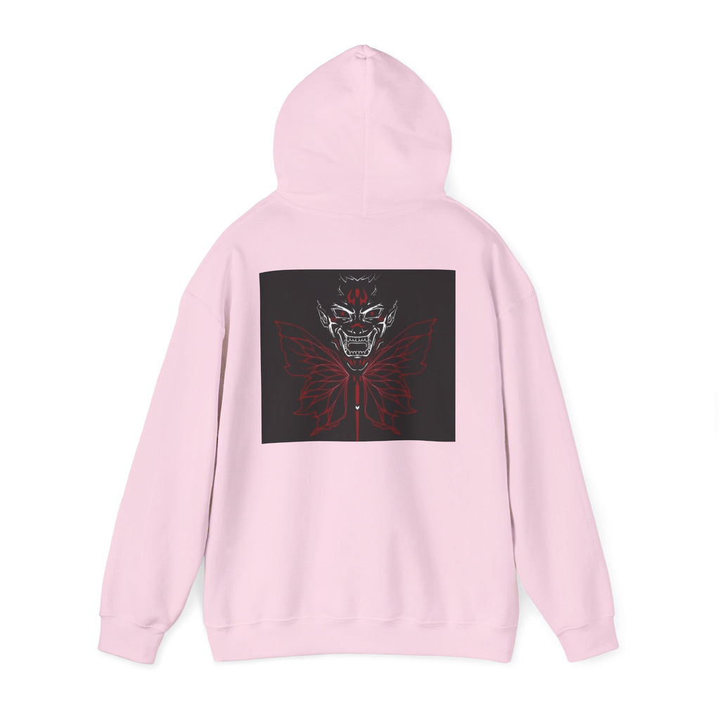 Demonic Butterfly Hoodie - Dark Gothic Skull Winged Design