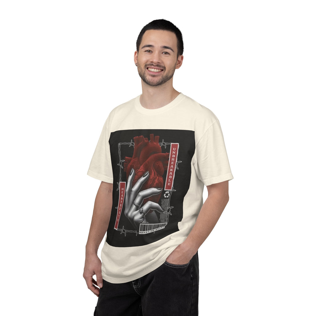Graphic Heart & Hand T‑Shirt — 'Heartbeat' Gothic Streetwear Tee