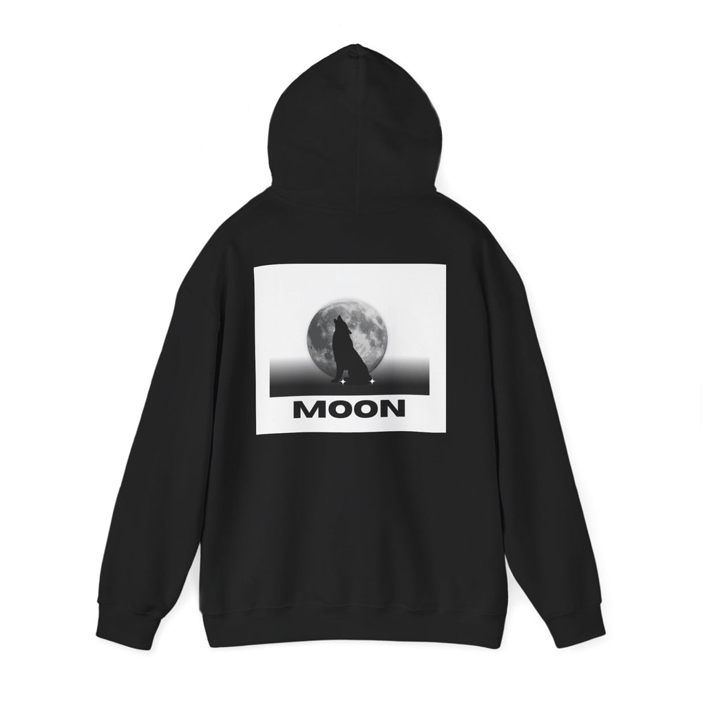 Moon Wolf Hoodie - Silhouette Moon Graphic Sweatshirt