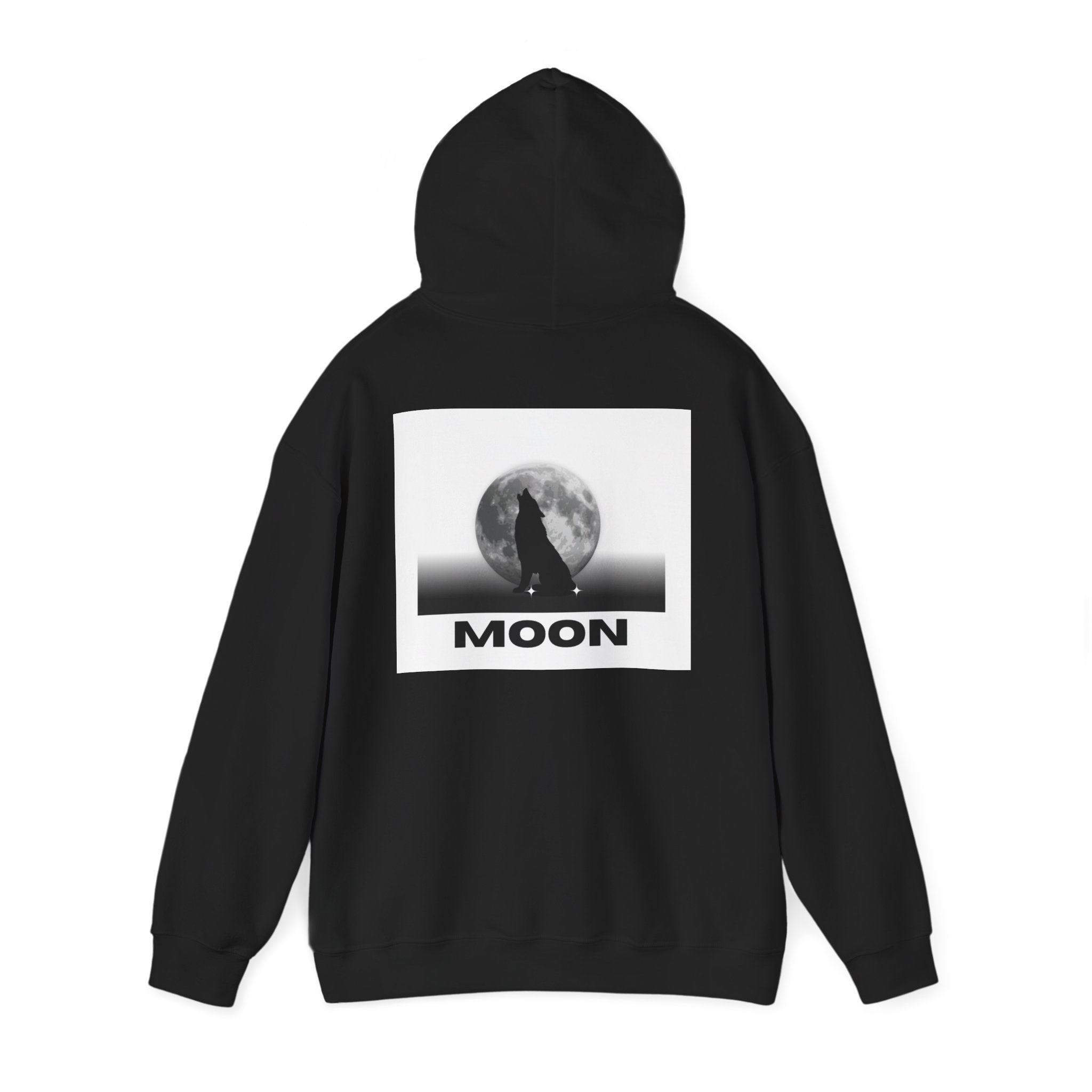 Moon Wolf Hoodie - Silhouette Moon Graphic Sweatshirt