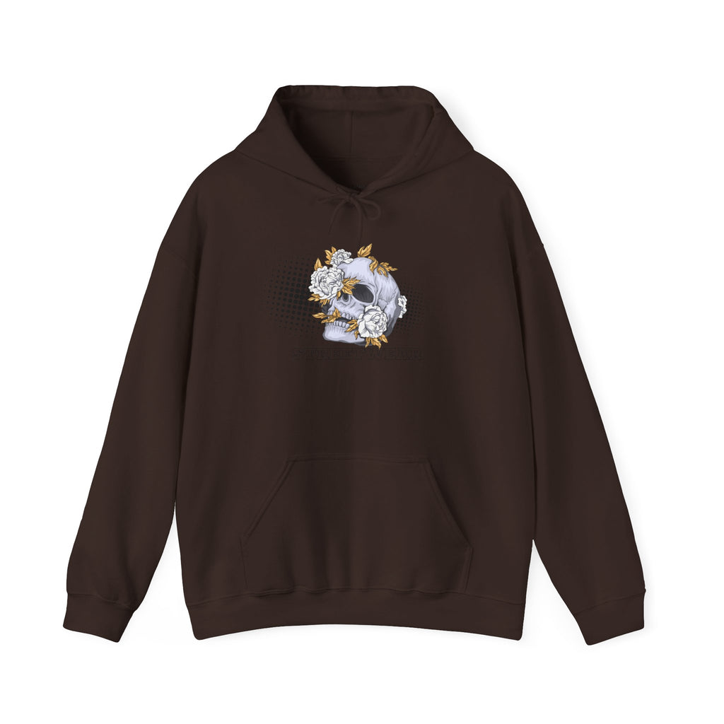 Floral Skull Hoodie — Vintage Botanical Skull Graphic Sweatshirt