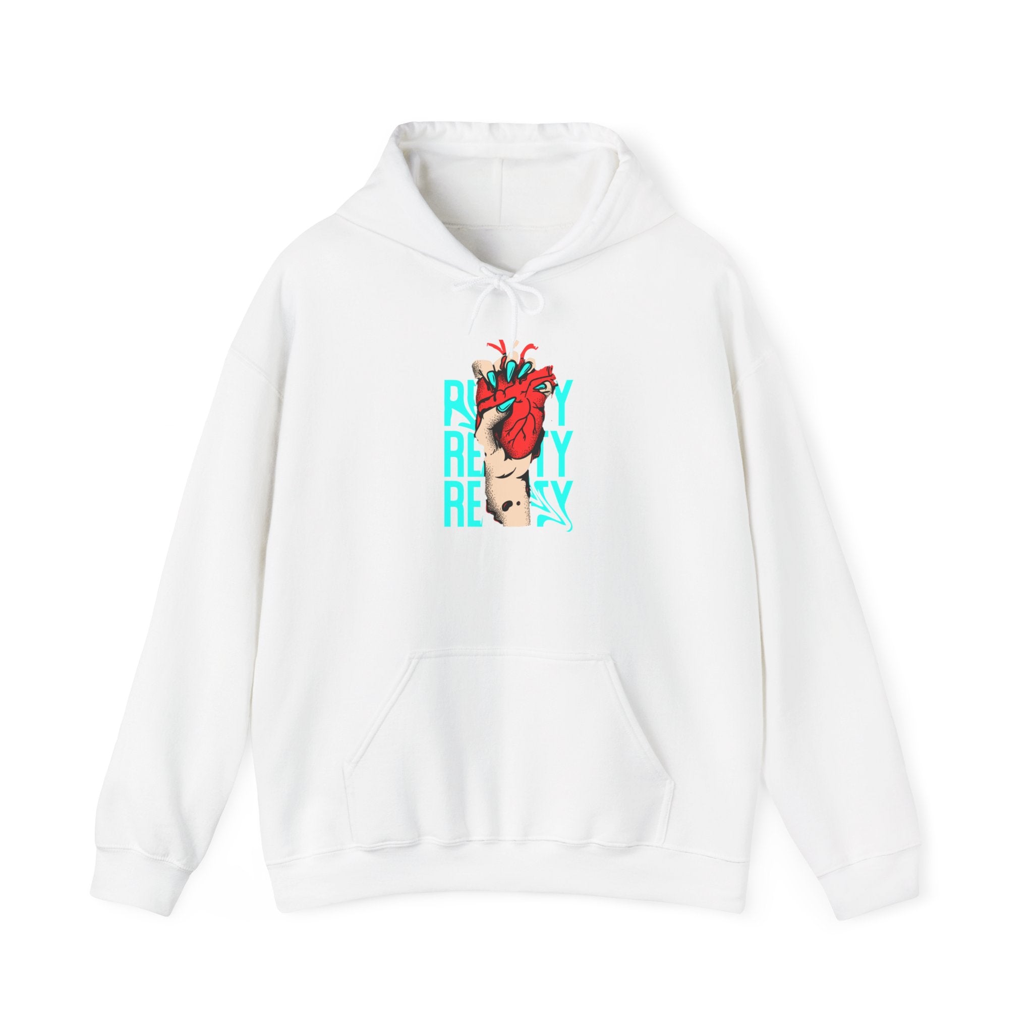 Heart in Hand Hoodie — 'Ready' Graphic Pullover