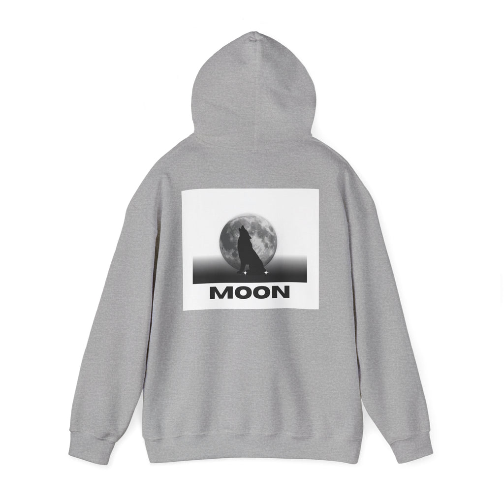 Moon Wolf Hoodie - Silhouette Moon Graphic Sweatshirt