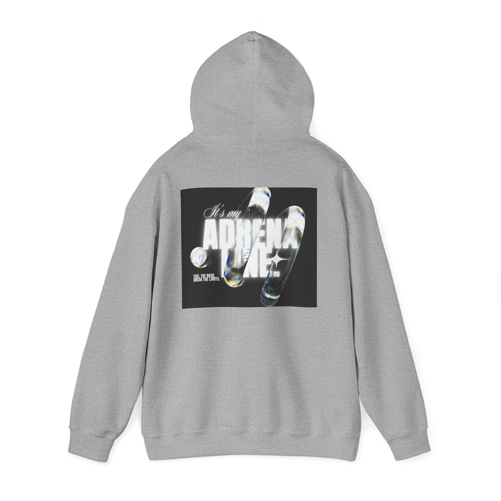 Bubble Text 'Adrenaline' Graphic Hoodie — Urban Streetwear Pullover