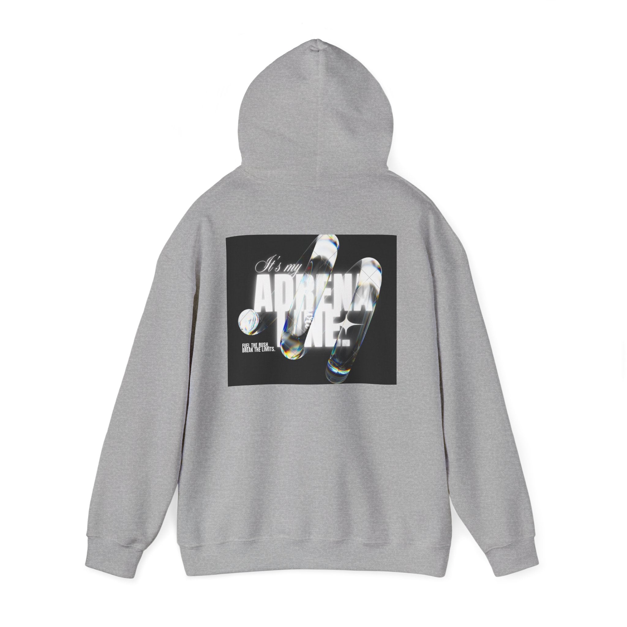 Bubble Text 'Adrenaline' Graphic Hoodie — Urban Streetwear Pullover
