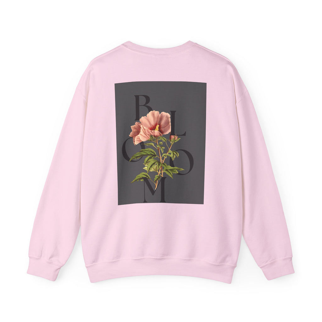 Floral Bloom Sweatshirt — Vintage Pink Flower Graphic Crewneck