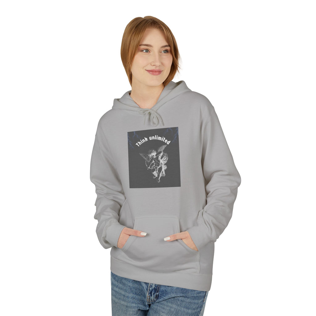 Think Unlimited Hoodie — Inspirational Angel Graphic Pullover