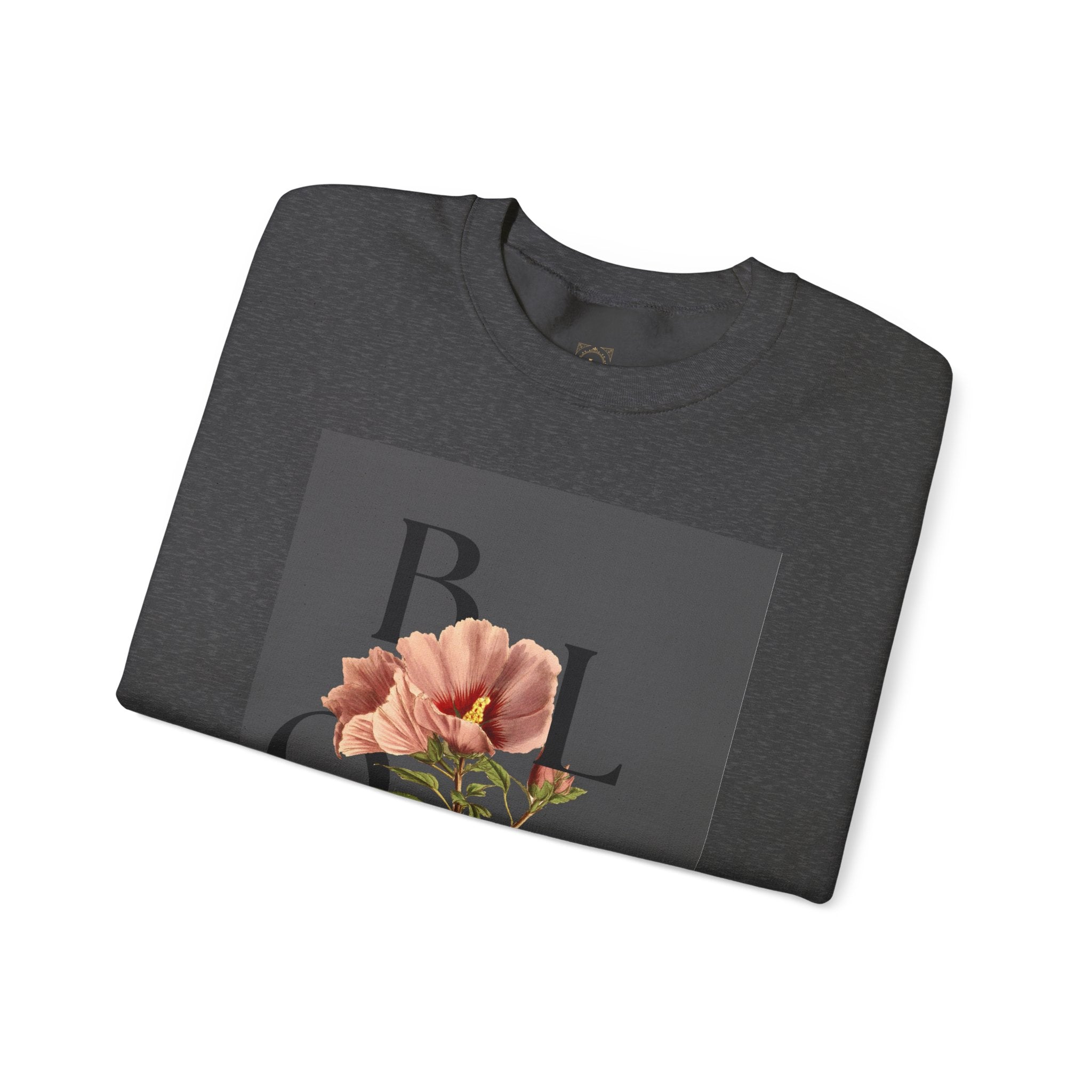 Floral Bloom Sweatshirt — Vintage Pink Flower Graphic Crewneck